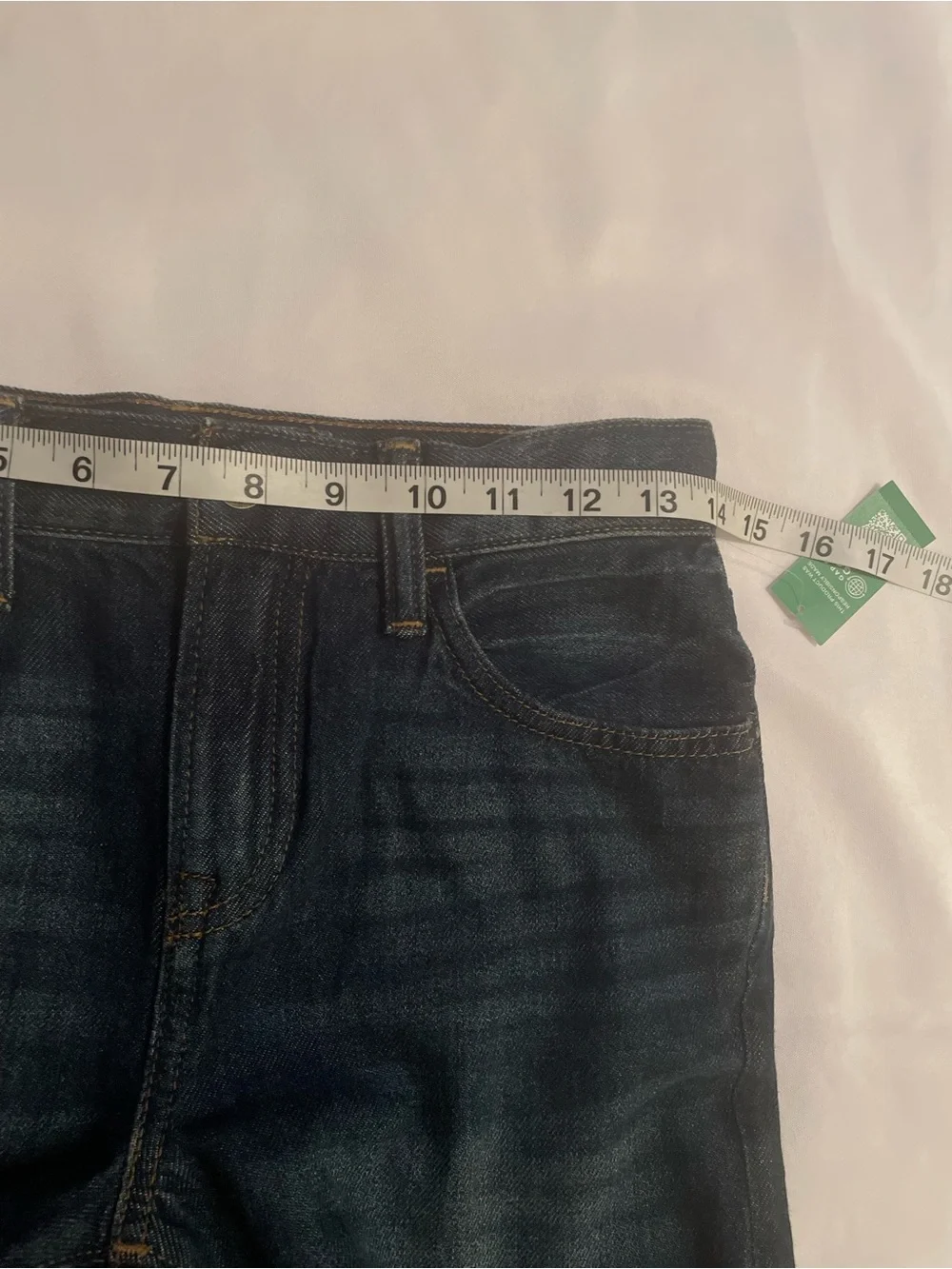GAP Kids Dark Blue ‘90s Original Straight Jeans Subtle Distressing, NWT, Size 12